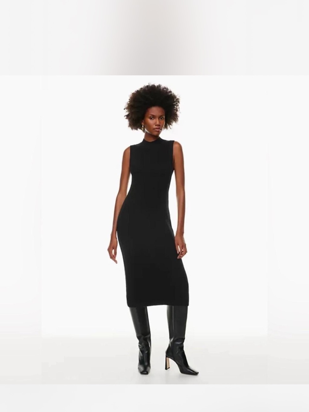 Aritzia Black Aesthetica Wool Sweater Dress